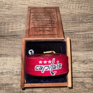 Smather’s & Branson Washington Capitals Needlepoint Belt